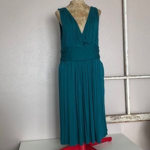 Ann Taylor Loft Teal Empire Waist Dress
